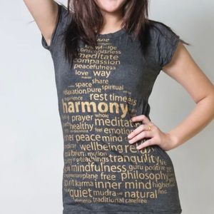 Inspirational words tee shirt-100% cotton NWOT’s Grey